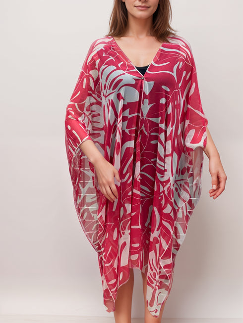 COVER UP WITH BUTTONS EMBELISHMENT-MULTI WAY WEAR - T6108