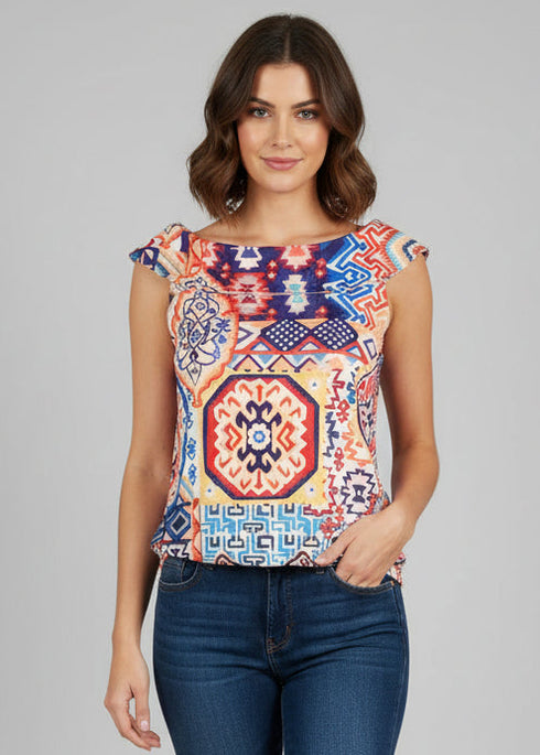 COWL NECK SLEEVELESS TOP - T2662