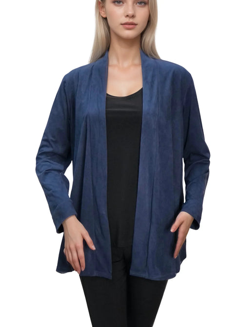 Solid Open Front Long Knited Cardigan Bolero Shrug - T611