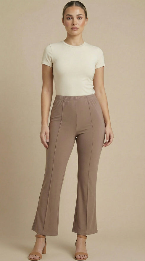 PULL ON PANTS WITH FRONT SLIT HEM - P048