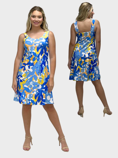 SUNDRESS - Skater Style tank dress with square back - D2001