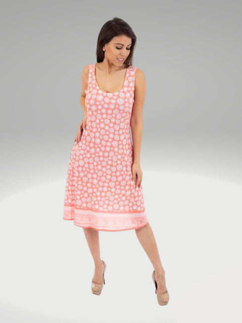 SUNDRESS - Skater Style tank dress with square back - D2001