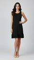 RUFFLE BOTTOM DRESS WITH SIDE SEAM POCKETS - D099