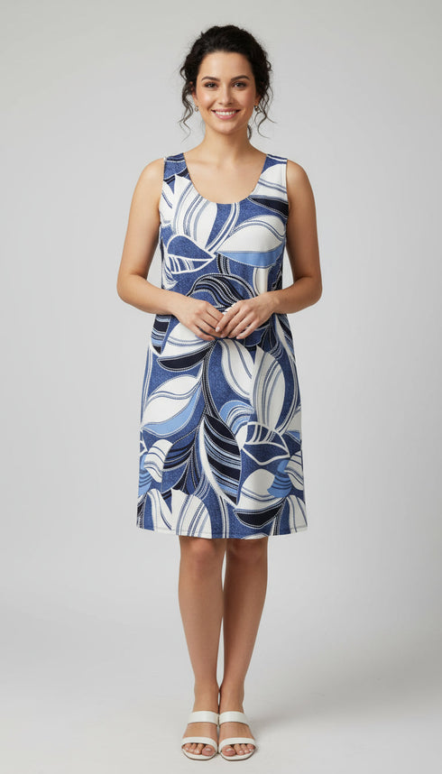 SUNDRESS - Skater Style tank dress with square back - D2001