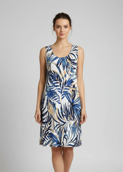 SUNDRESS - Skater Style tank dress with square back - D2001