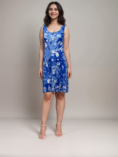 Skater Style tank dress with strappy back- D2001