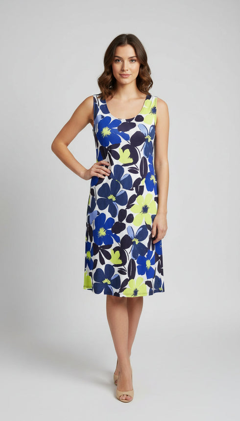 SUNDRESS - Skater Style tank dress with square back - D2001