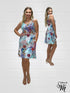 Ruffle Neck Sleeveless Sundresses For Women's - D2061