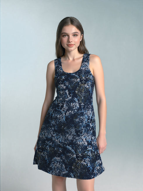 Ruffle Neck Sleeveless Sundresses For Women's - D2061