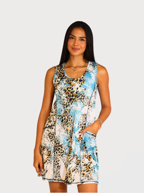 PRINCESS SEAMED S/L DRESS WITH POCKET - D2094