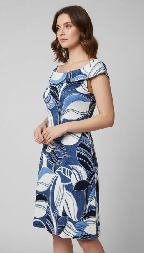 Cowl Neck Sleeveless Dress - D2115