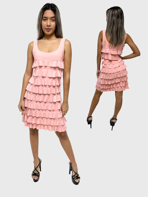 CHACHA Ruffle Sleeveless Knee Length Dress - D760
