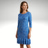 Round Neck ruffle on bottom with 3/4 sleeves -D2100