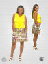 2 tier Skort with side seam pockets and elasticized waist line - SH011