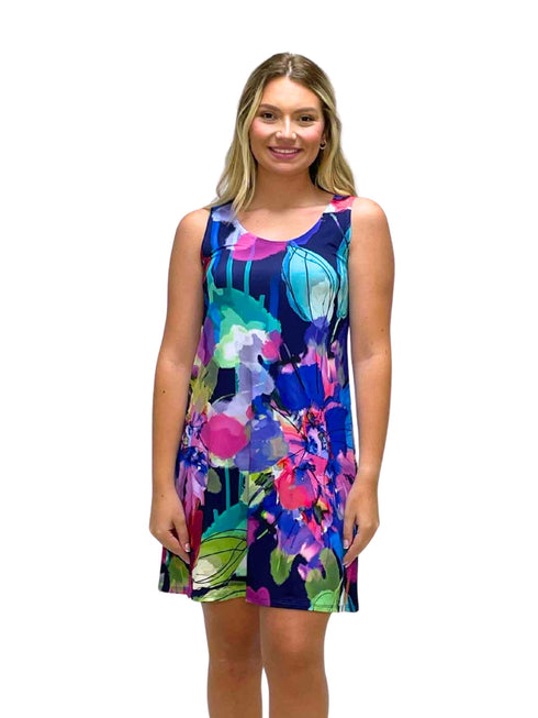 Sleeveless Scoop Neck Pull-Over Style Dress - D2002