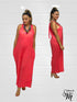 V-Neck Long Sleeveless Cotton JUMP SUITS - J6239