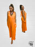 V-Neck Long Sleeveless Cotton JUMP SUITS - J6239