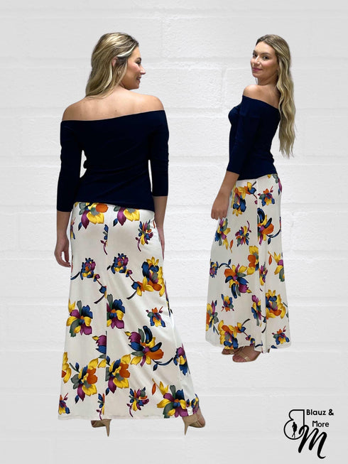 Basic Foldable High Waist Maxi Skirts - SK007