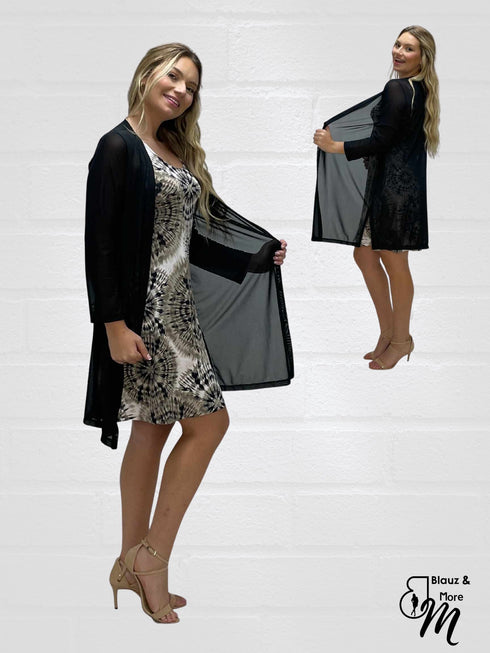 LIGHT AS FEATHER DUSTER CARDIGAN 3/4 SLEEVES FRONT OPEN - T651