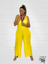 V-Neck Long Sleeveless Cotton JUMP SUITS - J6239
