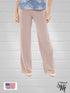 Mid Rise Straight Leg Pull-on Palazzo in solid colors Lounge Wide Leg casual Flowy Pants - P015