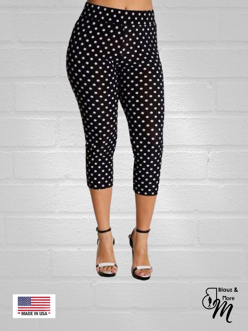Printed Capri length Leggings - P018