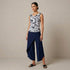 WIDE BAND WRAP PANTS - P049