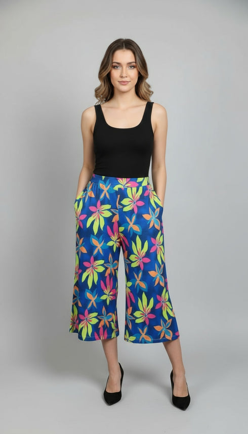 Elastic waist wide leg Pull-on Gaucho - P2006