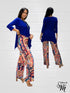 Mid Rise Straight Leg Pull-on Digital Print Palazzo Pants - DIGITAL