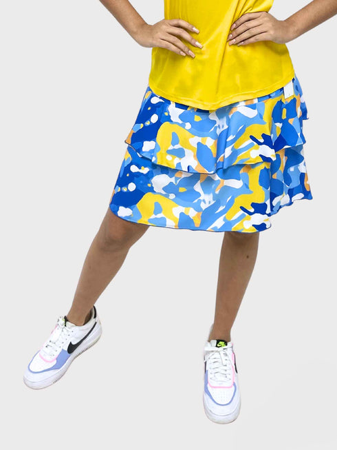 2 Tier DIGITAL PRINT SKORT with the Ruffle in the center - SH2001