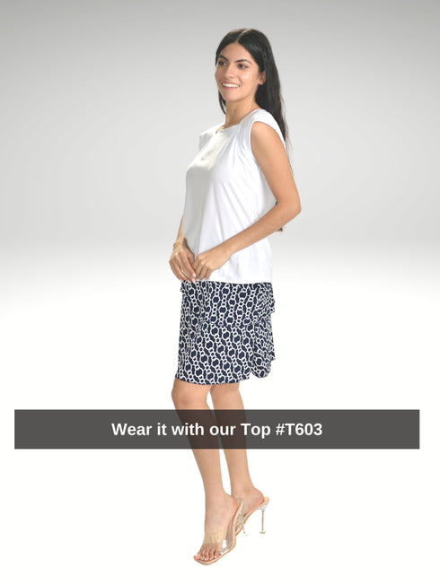3 Tier PRINTED SKORT with the Ruffle in the center - SH001