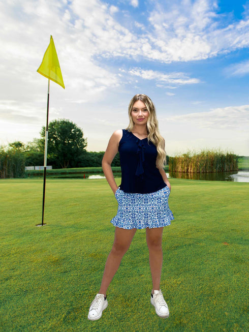 Women Golf Skort with ruffle on bottom & Pockets - SK2014