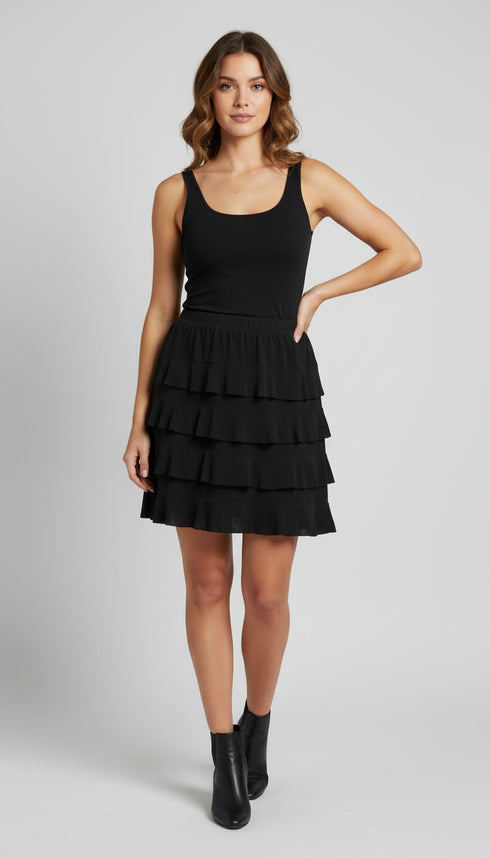 Pleated Ruffle tiered Skirt - SK016