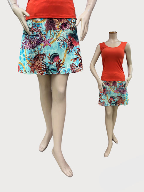 Women Digital Print Golf Short Skort with Pockets - SK2013