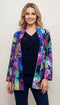 Digital Print Open Front Long Knited Cardigan Bolero Shrug - T2611