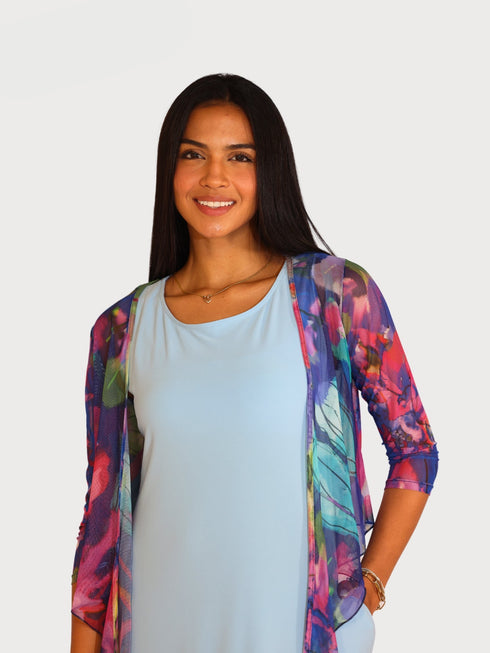 3/4 SLEEVES TIE FRONT BOLERO - T2652