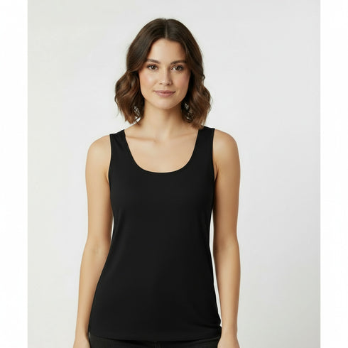 Round Neck Basic Solid Tank Top - T318