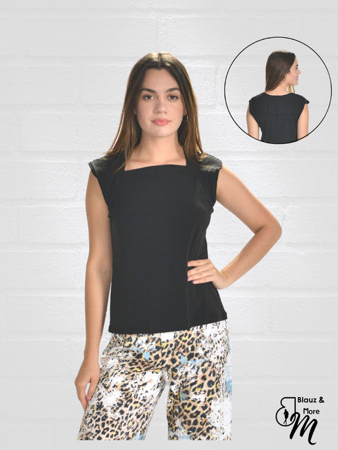 TOP Queen Anne Neckline Top - T603