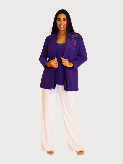 Solid Open Front Long Knited Cardigan Bolero Shrug - T611