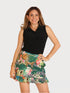 Chic Sleeveless V-Neck Solid Top with Collar - T636