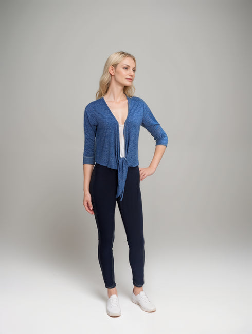 3/4 SLEEVES TIE FRONT BOLERO - T652