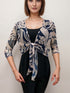 3/4 SLEEVES TIE FRONT BOLERO - T2652