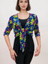 3/4 SLEEVES TIE FRONT BOLERO - T2652