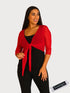 3/4 SLEEVES TIE FRONT BOLERO - T652