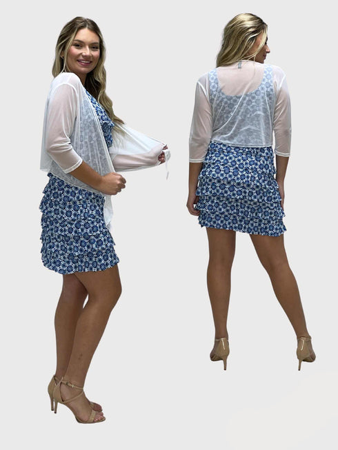 3/4 SLEEVES TIE FRONT BOLERO - T652