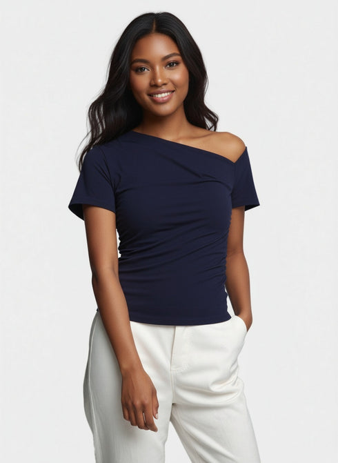 Casual Elegance with an Asymmetric Twist - T705