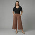 Elastic waist wide leg Pull-on Gaucho - P006