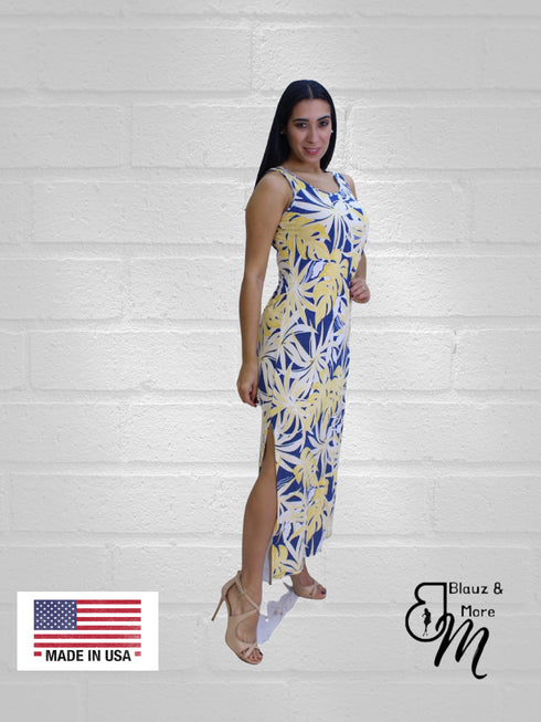 Full length sleeveless dresses - D051