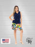 2 tier Skort with side seam pockets and elasticized waist line - SH011