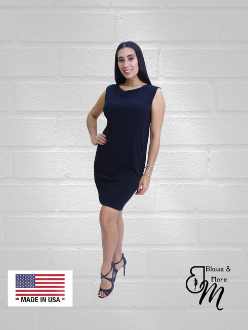 Turn around Crewneck Sleeveless Dress D070